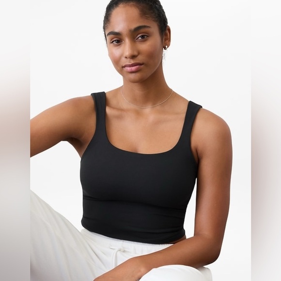 Athleta Other - NWT Athleta Transcend Square Neck Crop Black Bra Size XL  (D-DD Cups)
